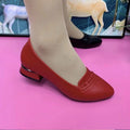 Sapato Ortopédico em Couro LuxyComfort® Sapato de Salto Ortopédico LuxyComfort® Beleza Week Vermelho 33 